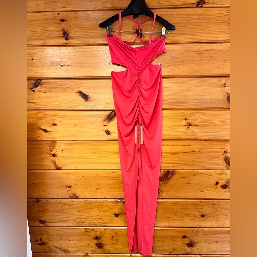 NWT SHEIN SXY Cut Out Split Tie Front Tube Dress M
